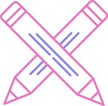 Kalem Satırı İki Renk Simgesi