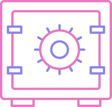 Güvenli Kutu Satırı İki Renk Simgesi