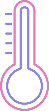 Sıcaklık Çizgisi İki Renk Simgesi