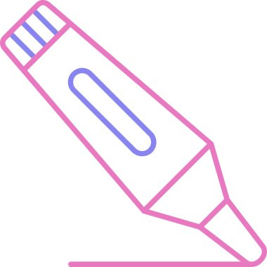 İşaretleyici Satırı İki Renk Simgesi