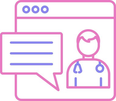 Çevrimiçi Doktor İkinci Satır Renk Simgesi