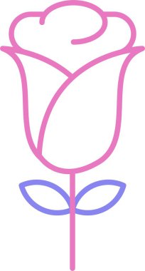 Gül Çizgisi İki Renk Simgesi