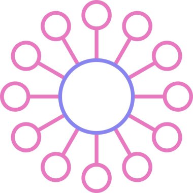 Diyagram Çizgisi İki Renk Simgesi