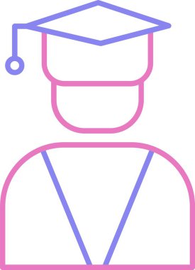 Mezuniyet Satırı İki Renk Simgesi