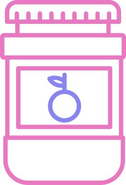 Reçel Satırı İki Renk Simgesi