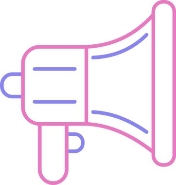 Megafon Satırı İki Renk Simgesi