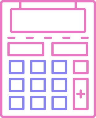 Hesaplayıcı Satır İki Renk Simgesi