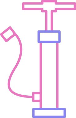 Hand Air Pompa Hattı İki Renk Simgesi