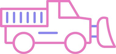 Pulluk Çizgisi İki Renk Simgesi