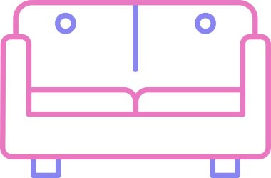 Koltuk Yatak Satırı İki Renk Simgesi