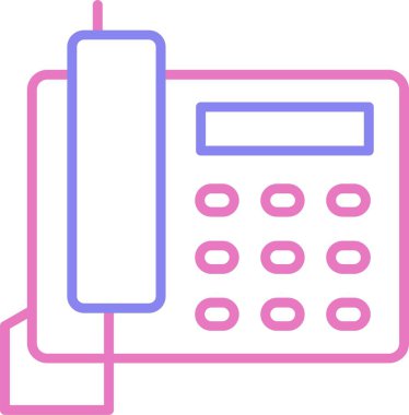 Telefon Hattı İki Renk Simgesi