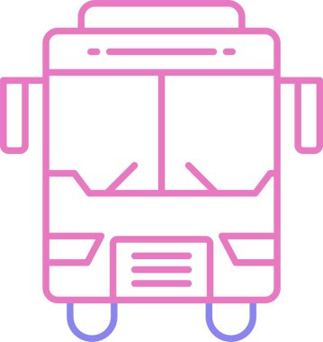 Otobüs Satırı İki Renk Simgesi