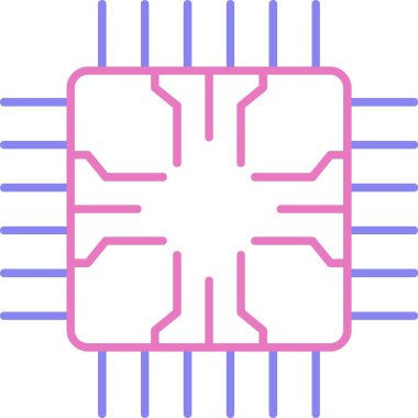 Çip Satırı İki Renk Simgesi