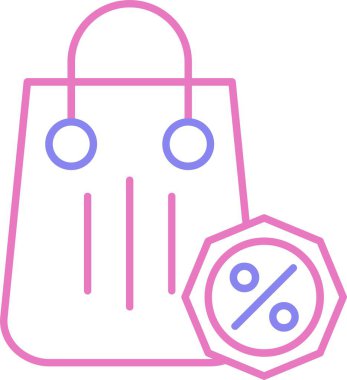 İndirim Satırı İki Renk Simgesi