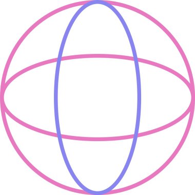 Dünya Çizgisi İki Renk Simgesi