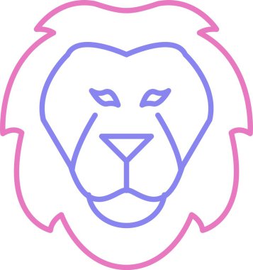 Aslan Çizgisi İki Renk Simgesi