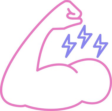 Kas Çizgisi İki Renk Simgesi