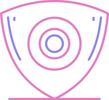 Tebeşir Çizgisi İki Renk Simgesi Dikiliyor