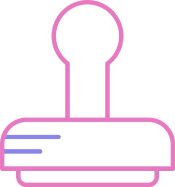 Damga Satırı İki Renk Simgesi