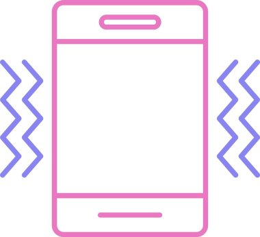 Titreşim Satırı İki Renk Simgesi