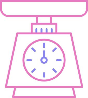 Ağırlık Ölçekleme Satırı İki Renk Simgesi