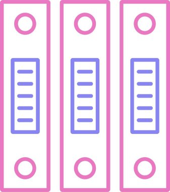 Bağlayıcılar Satırı İki Renk Simgesi