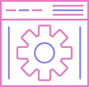 Tarayıcı Satırı İki Renk Simgesi