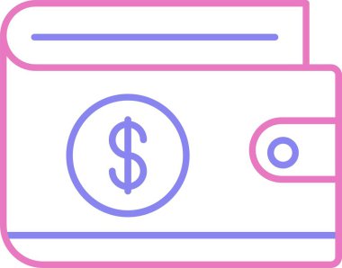 Cüzdan Satırı İki Renk Simgesi