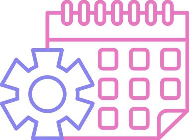 Takvim Satırı İki Renk Simgesi