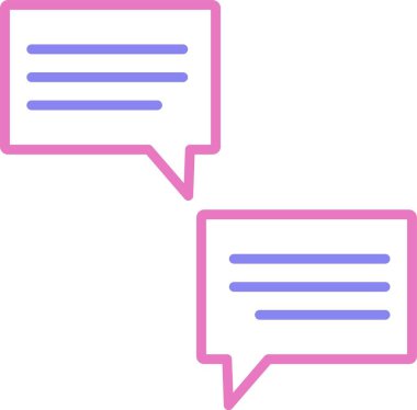 İletişim Satırı İki Renk Simgesi