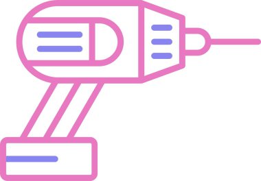 Matkap Çizgisi İki Renk Simgesi