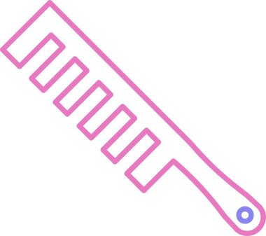 Saç Tarak Çizgisi İki Renk Simgesi