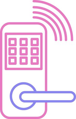 Akıllı Kapı Satırı İki Renk Simgesi