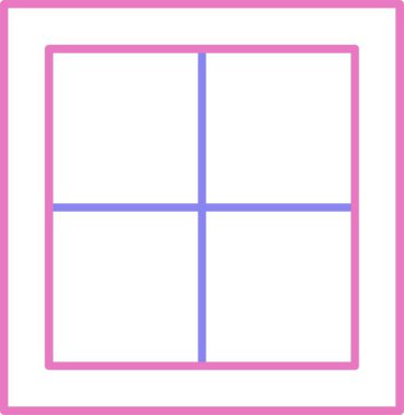 Pencere Satırı İki Renk Simgesi