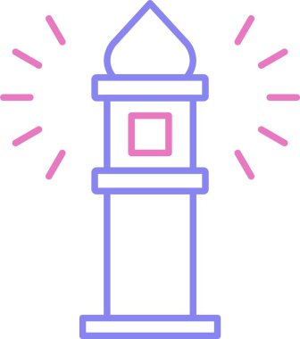 Adzan Satırı İki Renk Simgesi