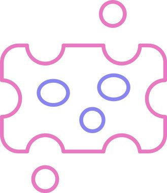 Asteroid Çizgisi İki Renk Simgesi