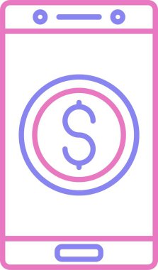 Para Çizgisi İki Renk Simgesi