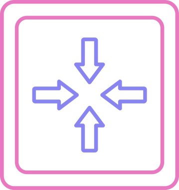 Tam Ekran Satırı İki Renk Simgesinden Çık