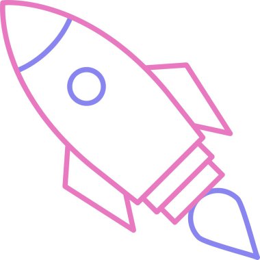 Fırlatma Satırı İki Renk Simgesi