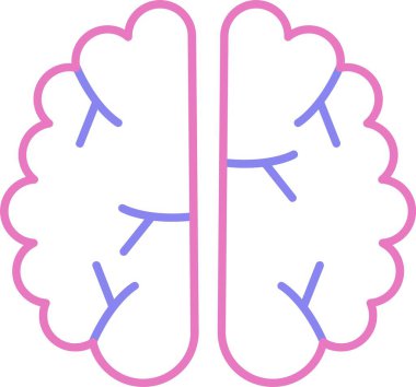 Psikoloji Satırı İki Renk Simgesi