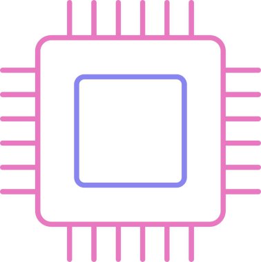 Devre Çizgisi İki Renk Simgesi