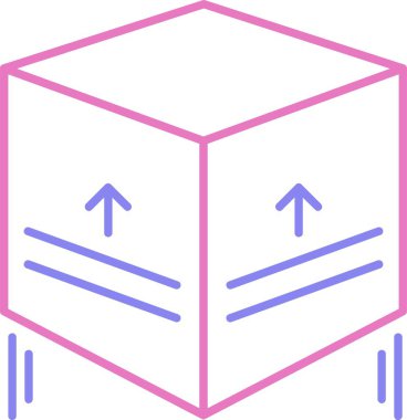 Karton Satır İki Renk Simgesi