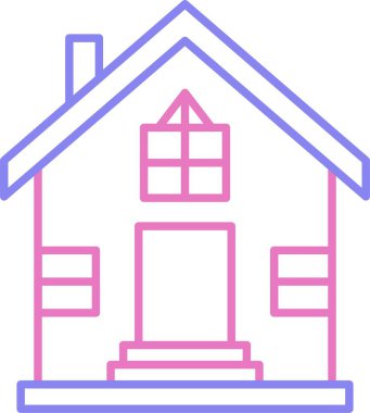 Kulübe Satırı İki Renk Simgesi