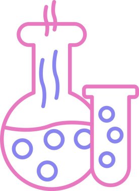 Laboratuvar Satırı İki Renk Simgesi