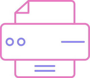 Yazıcı Satırı İki Renk Simgesi