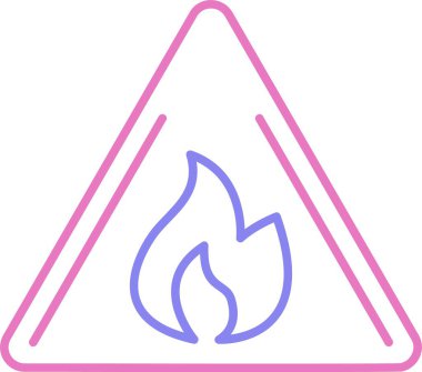 Tehlike Çizgisi İki Renk Simgesi