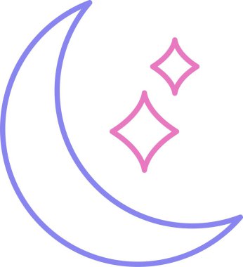 Ay Satırı İki Renk Simgesi