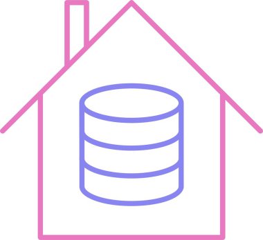 Veri Evi Satırı 2 Renk Simgesi