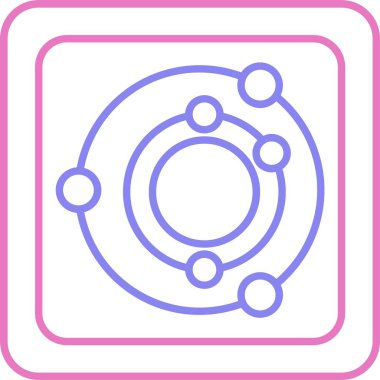 Radar Çizgisi İki Renk Simgesi