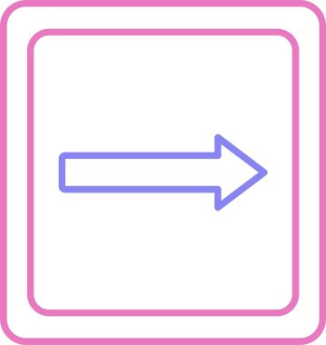 Sağ Satır İki Renk Simgesi